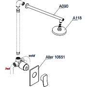 Душевая система WasserKRAFT Aller A12118 Хром-2
