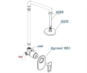 Душевая система WasserKRAFT Kammel A12830 Хром-7