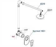 Душевая система WasserKRAFT Kammel A12831 Хром-7