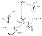 Душевая система WasserKRAFT Kammel A16830 Хром-13