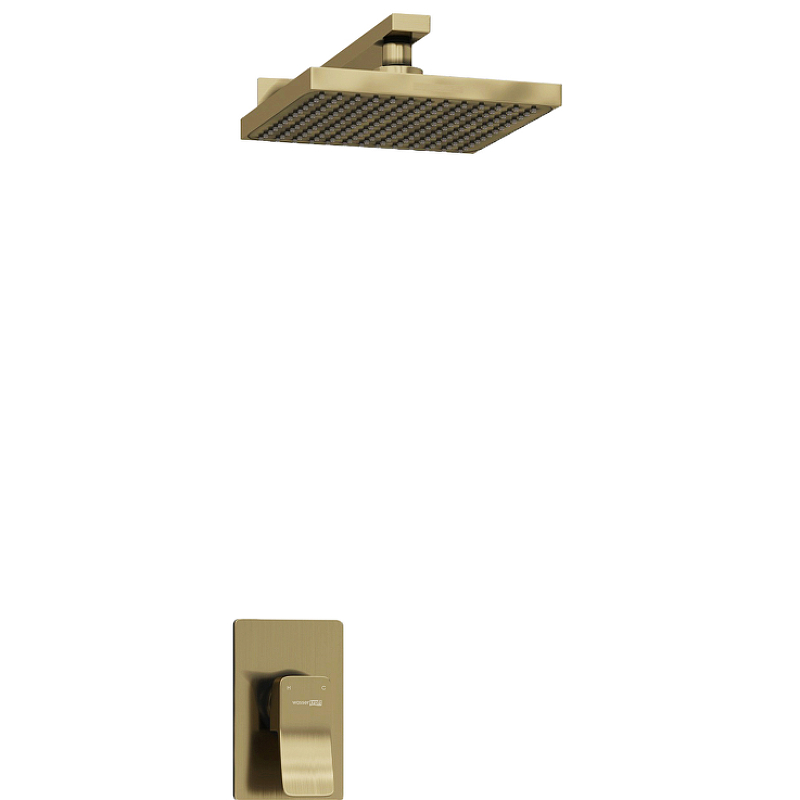 Душевая система WasserKRAFT Exter A12610 Светлая бронза смеситель для ванны wasserkraft exter 1602l универсальный светлая бронза