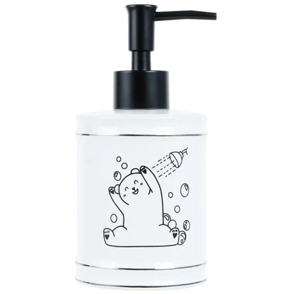 цена Дозатор жидкого мыла Fixsen Teddy FX-600-1 Белый Черный