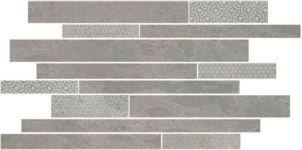 Керамический декор Kerama Marazzi Ламелла серый мозаичный SBM010\SG4584 25х50,2 см плитка из керамогранита матовая kerama marazzi ламелла 25x50 2 серый sbm010 sg4584