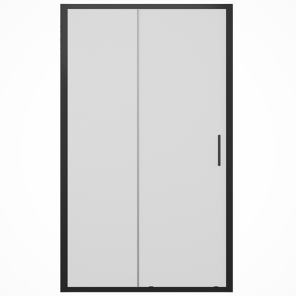 цена Душевая дверь Bravat Black Line 120 BD120.4101B профиль Черный стекло прозрачное