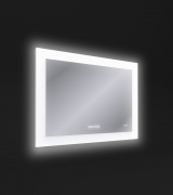 Зеркало Cersanit Led 060 Design Pro 80 KN-LU-LED060*80-p-Os с подсветкой с диммером, часами и подогревом-1