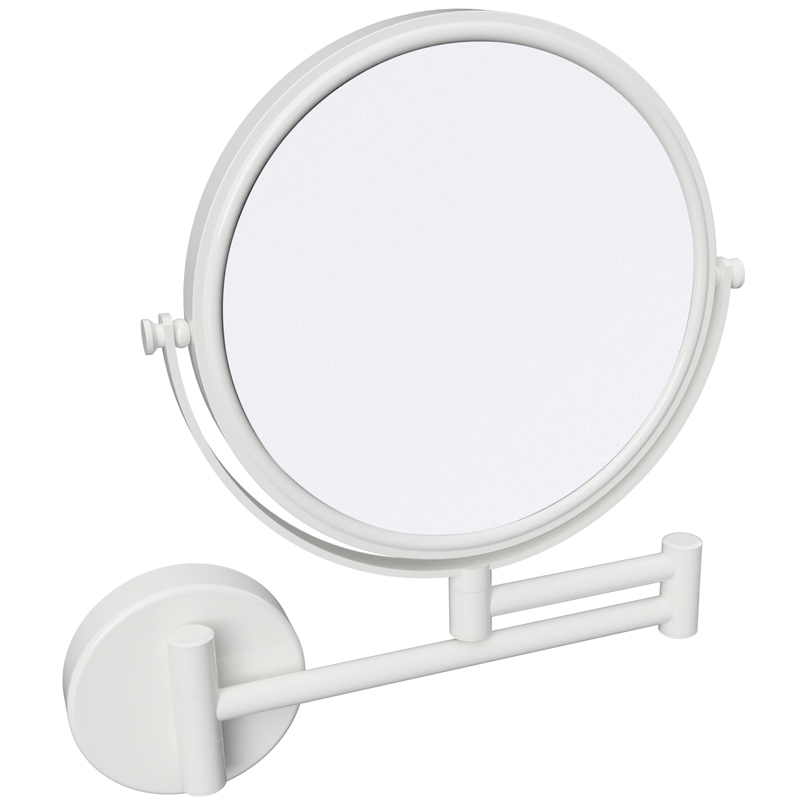 bemeta зеркало косметическое настенное 112201514 зеркало косметическое настенное 112201514 с подсветкой белый Косметическое зеркало Bemeta White 112201514 Белое матовое