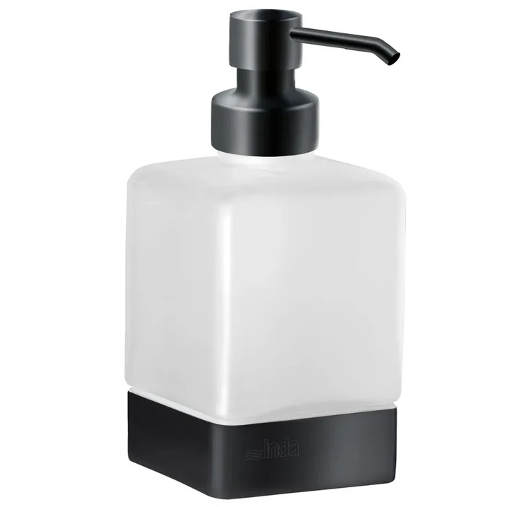 Дозатор для жидкого мыла Inda Lea A1812ZNE21 Черный матовый дозатор для жидкого мыла inda one a24120ne03 черный матовый