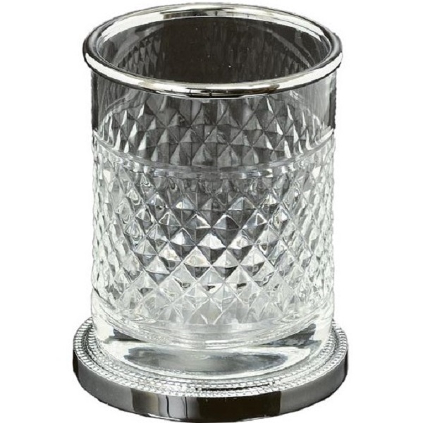 стакан для зубных щеток boheme murano 10911 cr хром Стакан для зубных щеток Boheme Murano Cristal 10217 Хром