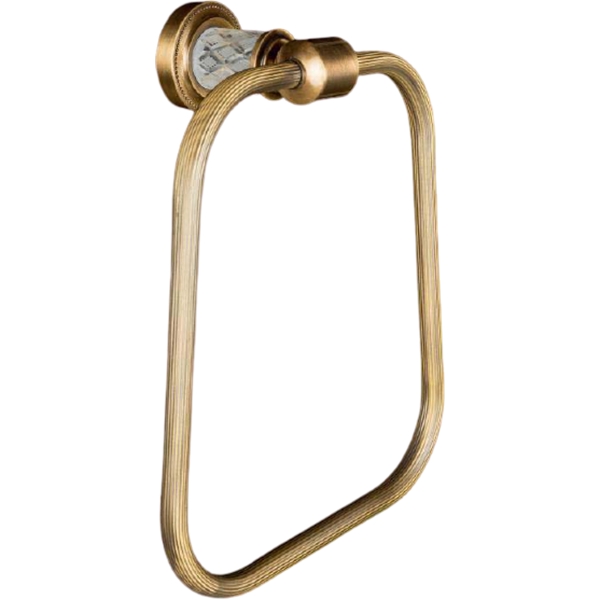 кольцо для полотенец boheme medici 10605 бронза Кольцо для полотенец Boheme Murano Cristal 10905-CRST-BR Бронза