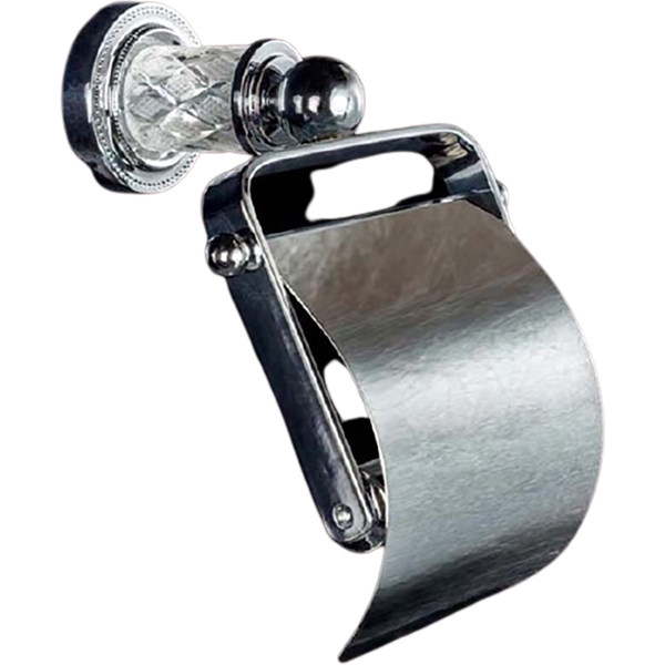 Держатель туалетной бумаги Boheme Murano Cristal 10901-CRST-CH с крышкой Хром кольцо для полотенец boheme murano cristal 10905 crst ch хром
