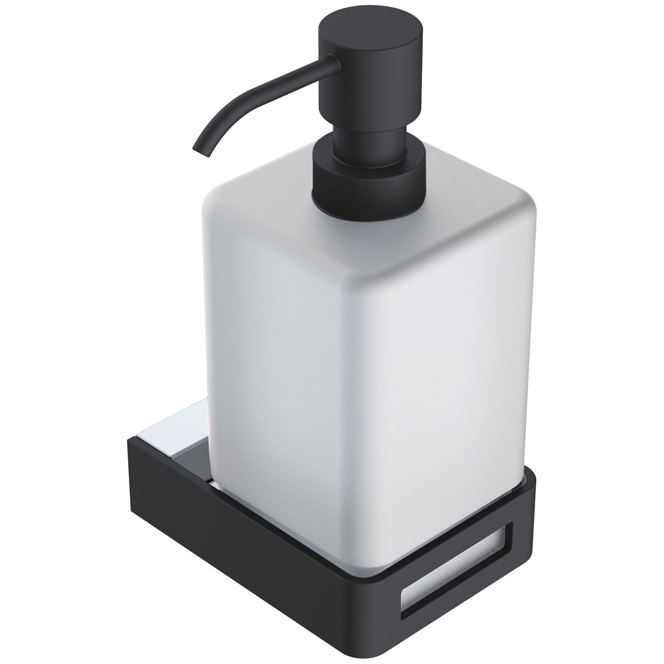 Дозатор для жидкого мыла Boheme Q 10957-CR-B Черный Хром дозатор для жидкого мыла boheme 10969 w cr белый хром