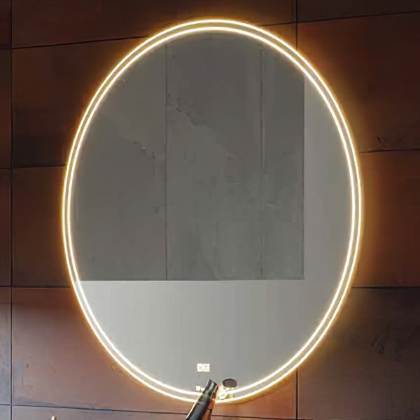 Зеркало Clarberg Circle 100 CIR0210 с подсветкой и подогревом с сенсорным выключателем настольная лампа со светодиодной подсветкой красное зеркало для парикмахерской настенная односторонняя зеркало для салона красоты