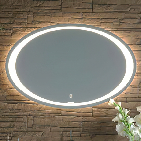 Зеркало Aqwella Clarberg Ellipse 100 ELI0210 с подсветкой с сенсорным выключателем зеркало шкаф aqwella лайн 65 со светильником li 02 06