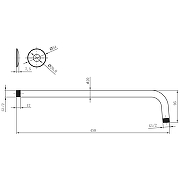 Кронштейн для верхнего душа Lemark LM8030C Хром-1