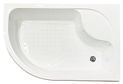 Душевой уголок Royal Bath BK 120х80 RB8120BK-C-R с поддоном профиль Белый стекло матовое-5