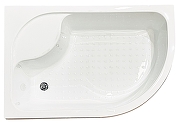 Душевой уголок Royal Bath BK 120х80 RB8120BK-C-L с поддоном профиль Белый стекло матовое-5