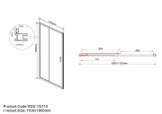 Душевая дверь Vincea Garda 110 VDS-1G110CL профиль Хром стекло прозрачное-4