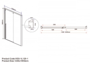Душевая дверь Vincea Lugano 120 VDS-1L120CL-1 профиль Хром стекло прозрачное-5