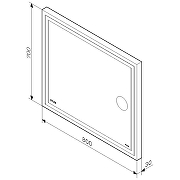Зеркало AM.PM Gem 80 M91AMOX0803WG с подсветкой с механическим выключателем-9