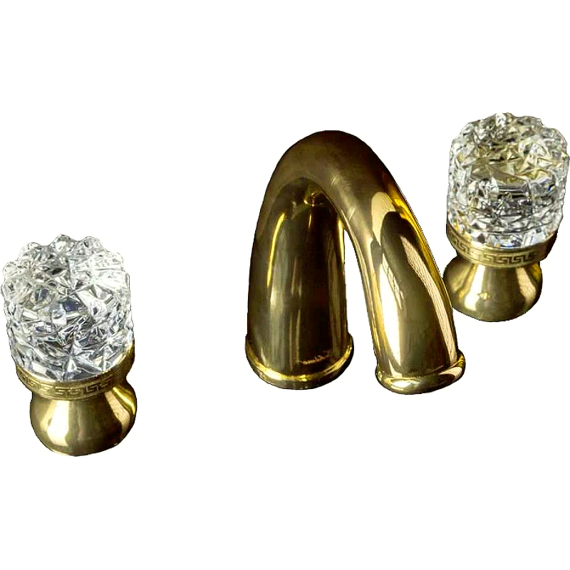 Смеситель для раковины Boheme Crystal 297-CRST Золото смеситель для раковины boheme vogue crystal 211 crst золото