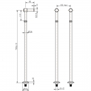 Напольные колонны Boheme Brillante 603 для смесителя Хром-1