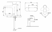 Душевая система со смесителем для раковины Bravat Opal F125183CP-SET Хром-7