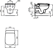 Комплект унитаза с инсталляцией Ideal Standard Esedra T386401 с сиденьем Микролифт-13