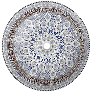 Раковина-чаша Bronze de Luxe Марракеш 40 1008 Белый глянец с декором-1