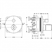 Душевая система Ideal Standard Ceratherm BD006XC с термостатом Хром-13