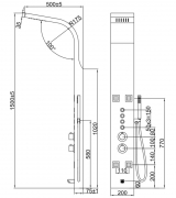 Душевая панель Denberg LT-203 с термостатом Белая матовая-2