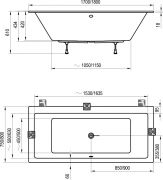 Акриловая ванна Ravak Formy 01 Slim 180x80 C881300000 без гидромассажа-4