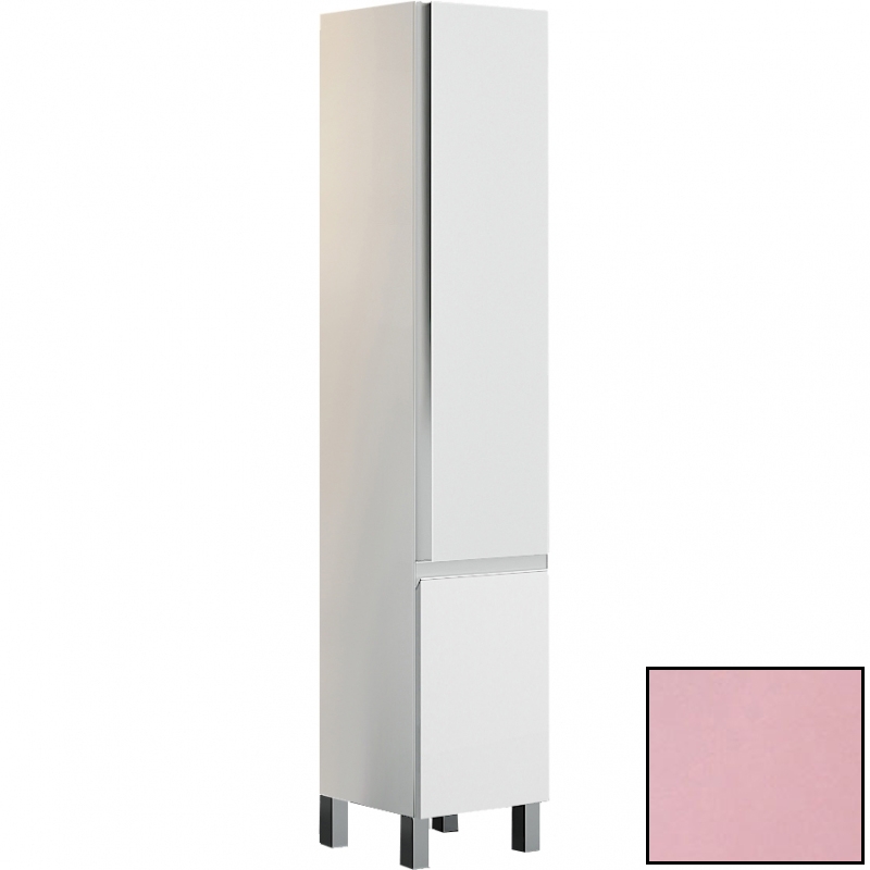 Шкаф пенал SanVit Авеню-3 32 pavenu3 в цвете Ral с бельевой корзиной Розовый глянец