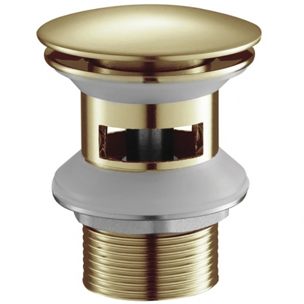 Донный клапан Timo 8011/17 click-clack Золотой матовый донный клапан для раковины для ванны timo 8011 03