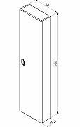 Шкаф пенал Ravak Comfort 40 X000001382 подвесной Белый глянец-5
