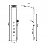 Душевая панель RGW Shower Panels SP-06 B 21140106-14 Черный-1
