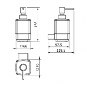 Дозатор для жидкого мыла Langberger Black Edition 11321A-BP Черный матовый-1