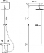 Душевая система RGW Shower Panels SP-21 21140121-01 Хром-1