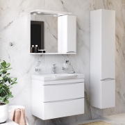 Комплект мебели для ванной AM.PM Like 80 BK80GE Белый со смесителем для раковины и аксессуарами-2
