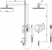 Душевая система RGW Shower Panels SP-51 21140851-01 Хром-1