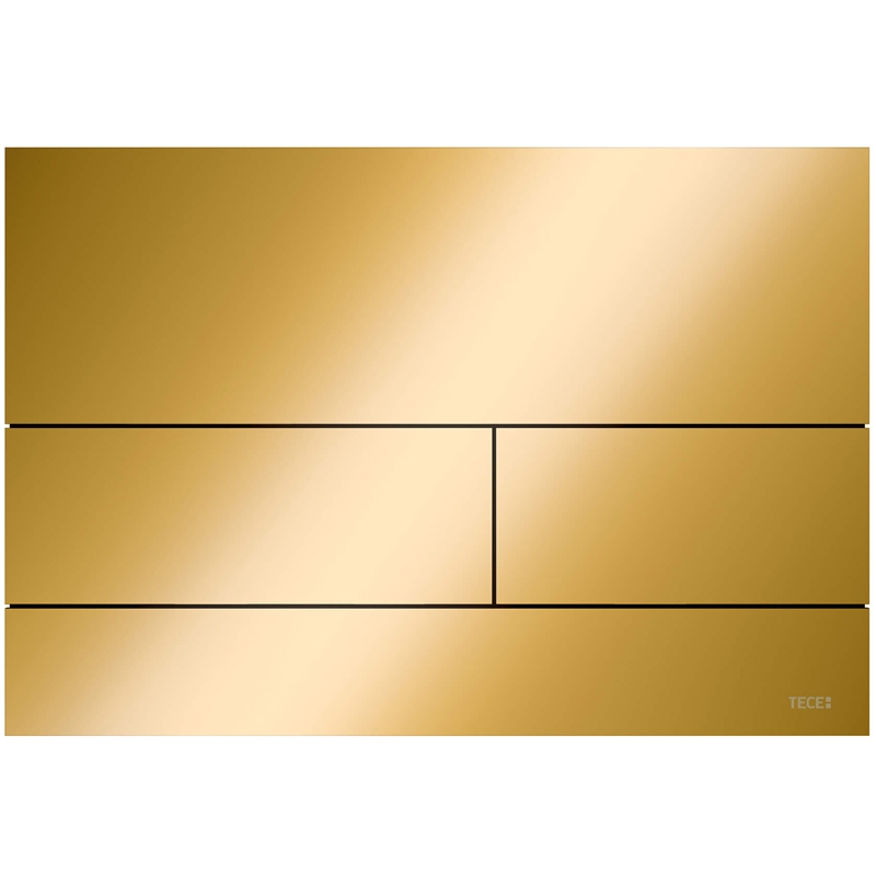 Клавиша смыва Tece Square II 9240839 для унитаза PVD Polished Gold Optic клавиша смыва tece клавиша смыва tecesquare ii для унитаза цвет pvd brushed gold optic с покрытием против отпечатков пальцев 9240847