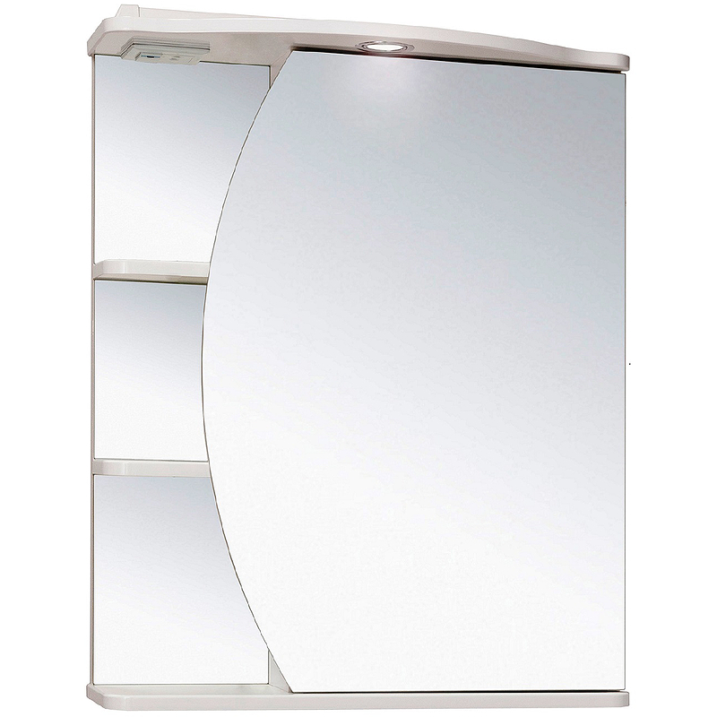 Зеркальный шкаф Runo Линда 60 R 00000001082 с подсветкой Белый зеркальный шкаф sanflor чикаго 60 с08222 с подсветкой дуб крафт белый
