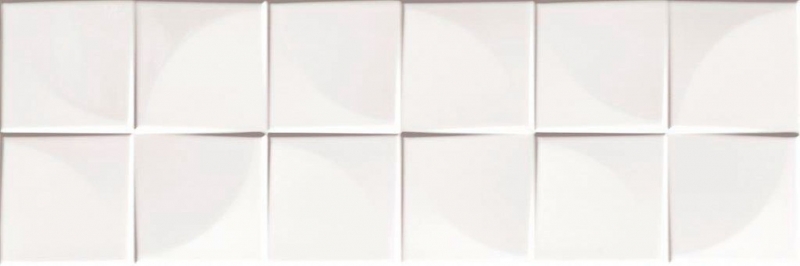 Керамическая плитка Ceramika Konskie Sweet Home Quadra White Glossy настенная 25х75 см