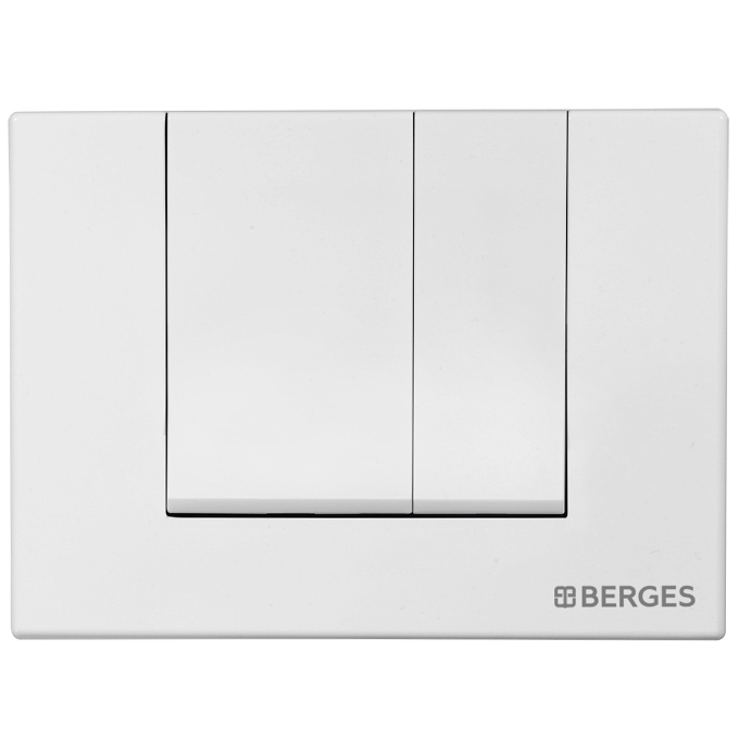 Клавиша смыва Berges Novum S1 040041 Белая кнопка смыва square s1 berges 040041