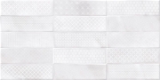 Керамическая плитка Cersanit Carly рельеф кирпичи декорированный светло-серый CSL524D настенная 29,8х59,8 см