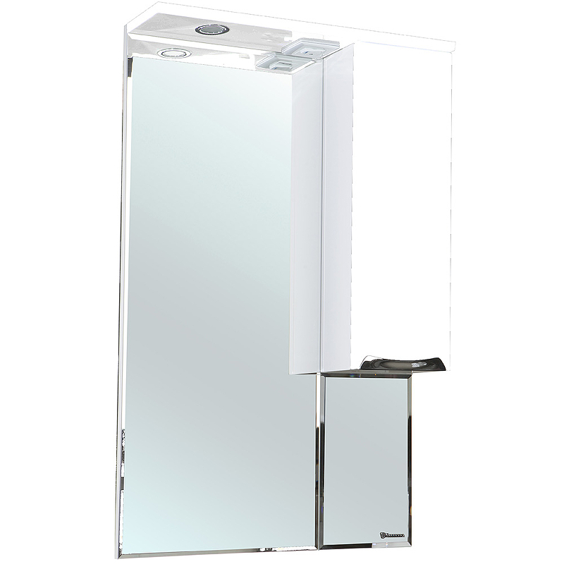 Зеркало со шкафом Bellezza Альфа 55 R 4618808001011 с подсветкой Белое зеркало со шкафом mixline альфа 61 r 529002 с подсветкой белое