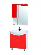 Зеркало со шкафом Bellezza Лагуна 65 4612110001035 с подсветкой R Красное Белое-1