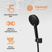 Комплект смесителей Orange Karl M05-311b Черный матовый-15