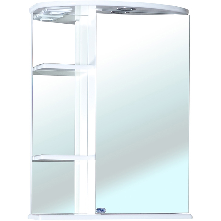 Зеркальный шкаф Bellezza Нарцисс 55 R 4613208001005 с подсветкой Белый зеркальный шкаф 68х80 см белый глянец r bellezza амелия 4610311001014