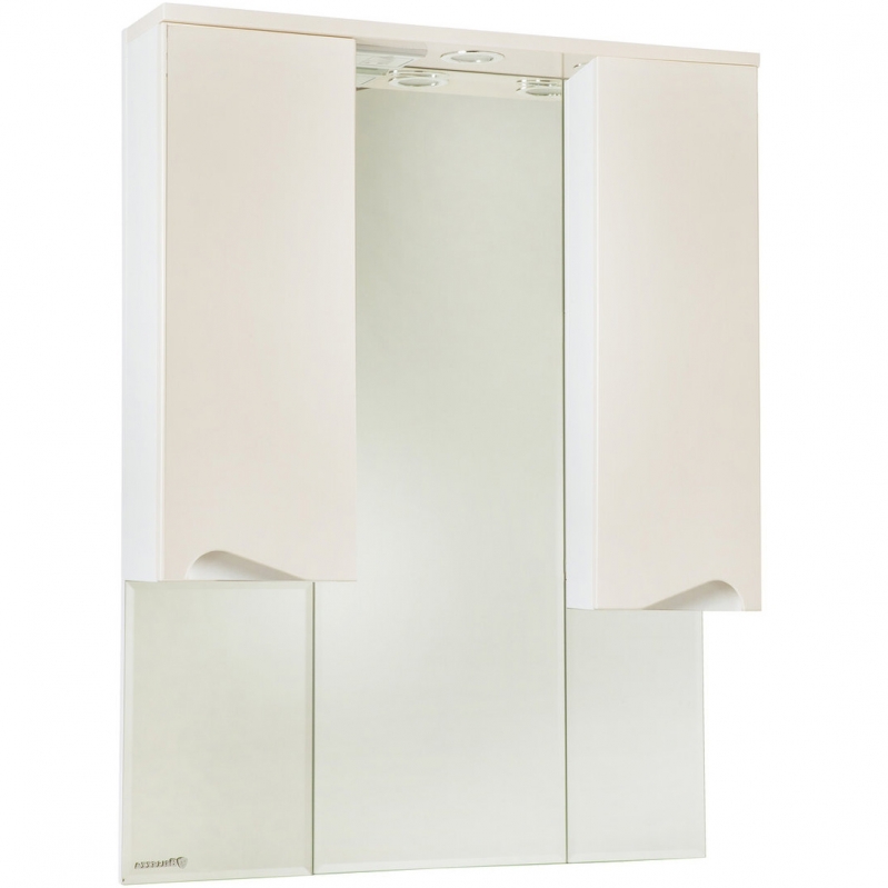 Зеркало со шкафом Bellezza Эйфория 100 4619117180077 с подсветкой Бежевое зеркало со шкафом bellezza эйфория 80 l 4619113002014 с подсветкой белое