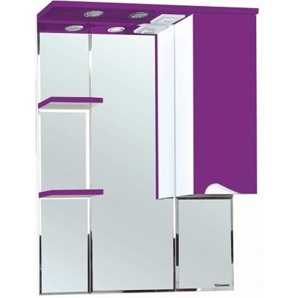Зеркало со шкафом Bellezza Эйфория 80 R 4619113001413 с подсветкой Фиолетовое